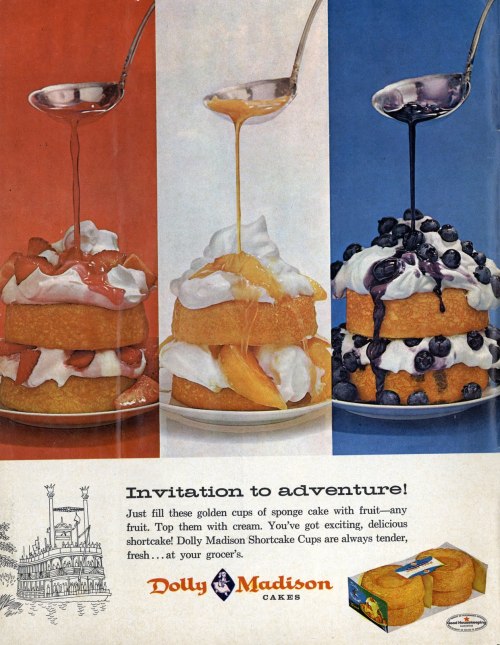 adventurelandia: 1963 Dolly Madison cakes ad with the Mark Twain Riverboat