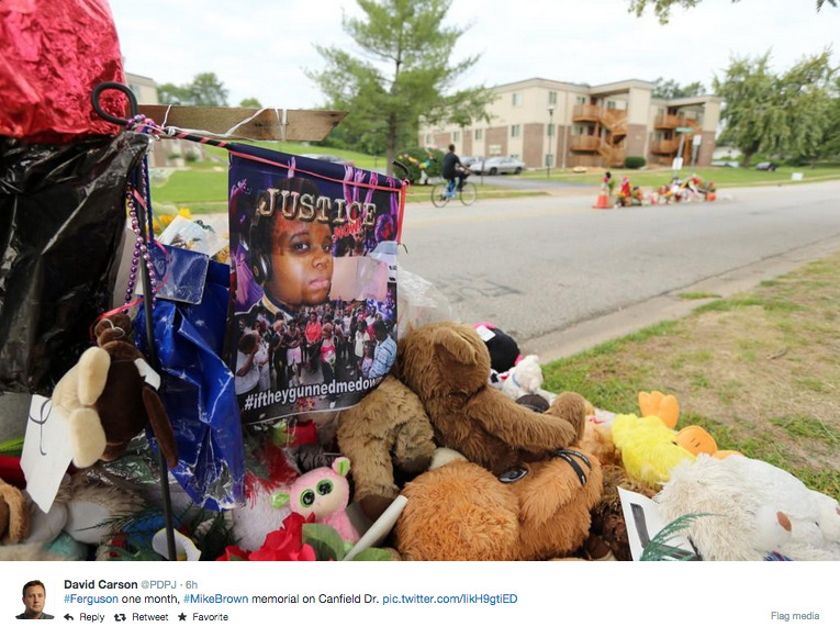 socialjusticekoolaid:  On the one-month anniversary of Michael Brown’s death, his