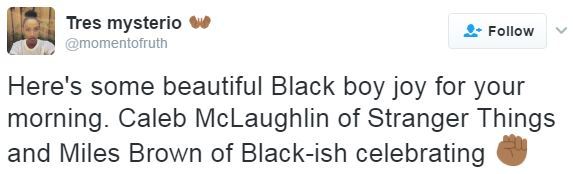 momworries:  rebelliousrebe:  bellygangstaboo:    So much #blackboyjoy, I love it!