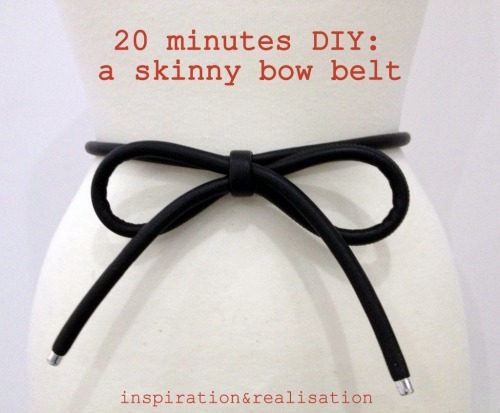 DIY Easy Skinny Belt with Bow Tutorial from inspiration &amp; realisation here. This is two tutorial