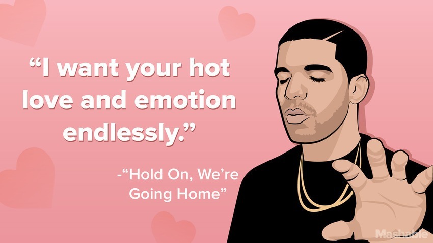cleophatracominatya:  byoboi:  mashable:10 romantic Drake valentines to take home
