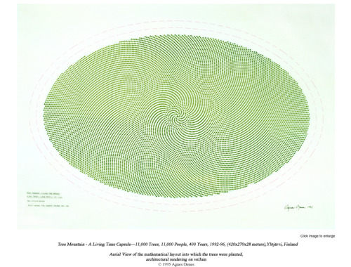 Tree Mountain — A Living Time Capsule — 11,000 Trees, 11,000 People, 400 Years by Agnes Denes, locat