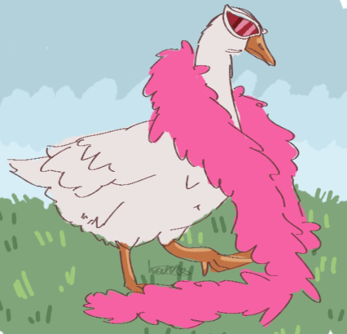 Modern AU where Doflamingo is the goose on college campus who spends his days harassing students and