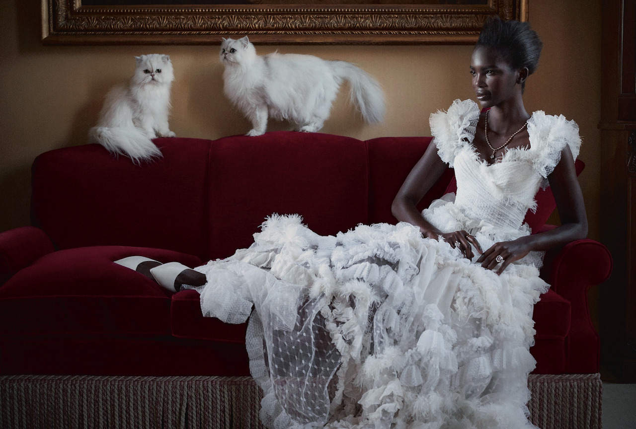 midnight-charm: Aamito Lagum photographed by Richard Phibbs for Harper’s Bazaar