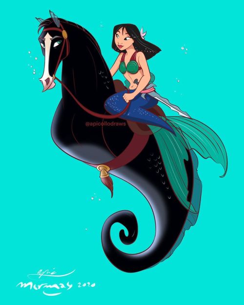 thecollectibles:Mermay 2020 - Disney Princesses by Alex Pick