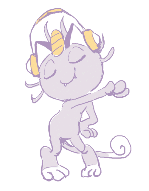 edtropolis:…So I decided to animate it…Alolan Meowth will dance forever…and ever…