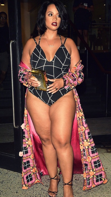 scandamonium:  Dascha Polanco at The Blonds fashion show in NY. She looks so beautiful and I love how body confident she is.