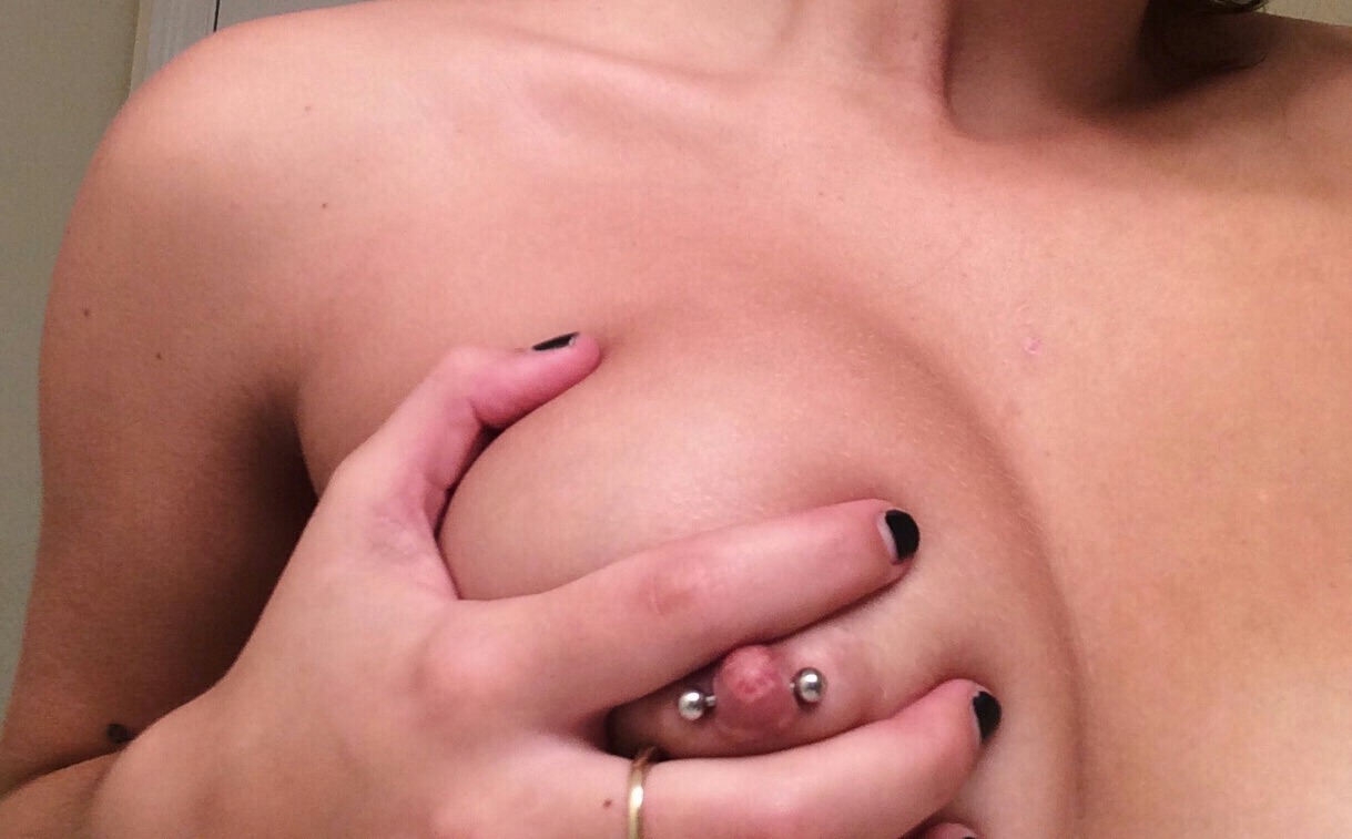 doyouthinkofmeanymore:Guess who got her nipples pierced 😊👌