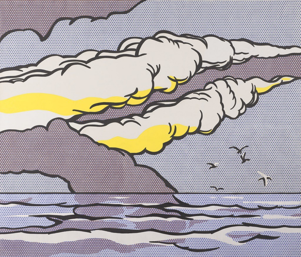 dappledwithshadow:Roy LichtensteinGullscape68 X 80 in (172.72 X 203.2 cm)Oil and