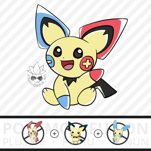 Some Pikaclone fusions, because the whole pikachu family is too cute for words 