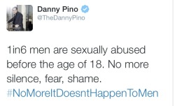 hawkeyedflame: phoenix-theurge:   vixyish:   forget-no-sleep: FINALLY One of the things I like about this: they’re doing it without shouting down women. Because “that doesn’t happen to guys” *IS* a feminist issue. Male victims of abuse being