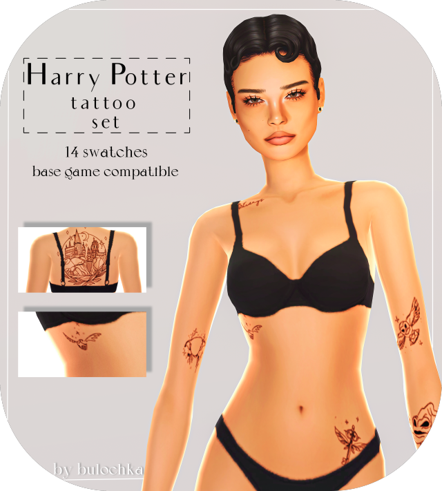  ⚡ Harry Potter (small) Tattoo set Hey buns 🥐 Let