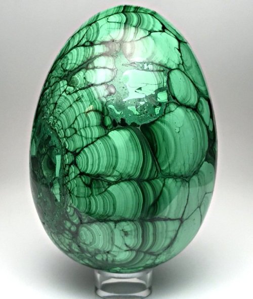 geologyin-blog:Polished Malachite Egg From Congo