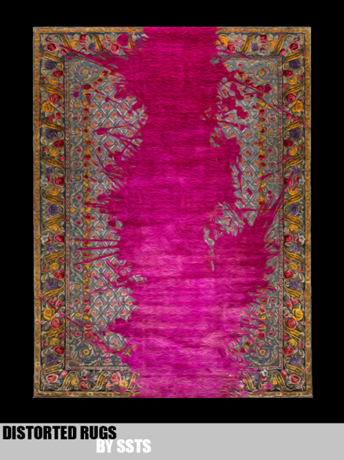 strangestorytellersims: DISTORTED RUGS by SSTSNew meshBase game compatible72 big rugs I just fell in