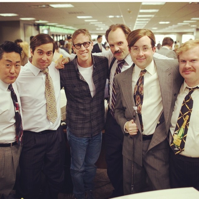 pjbyrne:  On the set of #thewolfofwallstreet with my boys! Nice pic @joeymcfarland !