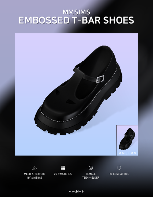 S4CC // MMSIMS Embossed T-bar ShoesDOWNLOADEarly Access / Public release : March 7, 2021 (KST)