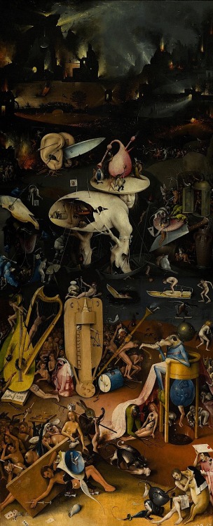 magictransistor:Hieronymus Bosch, The Garden of Earthly Delights (Left panel and details), c. 1510.