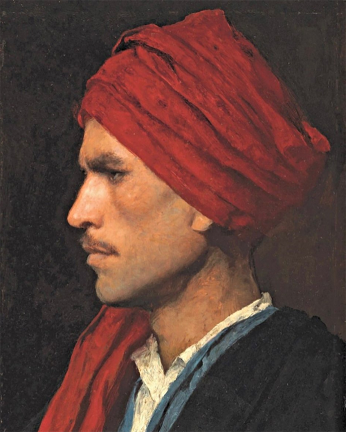 aimer-imaginer-penser:  “Portrait of a Man”, c.1870 by Leopold Müller. (1834–1892). Austrian genre painter, noted for his Orientalist works.