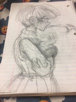 keroanne:
“Sketchin Hannah at a spooky Mormon party
”