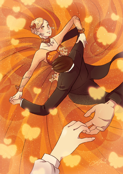 artmishap:The full image of my piece for the Welcome to the Ballroom zine! I really loved Mako’s cha