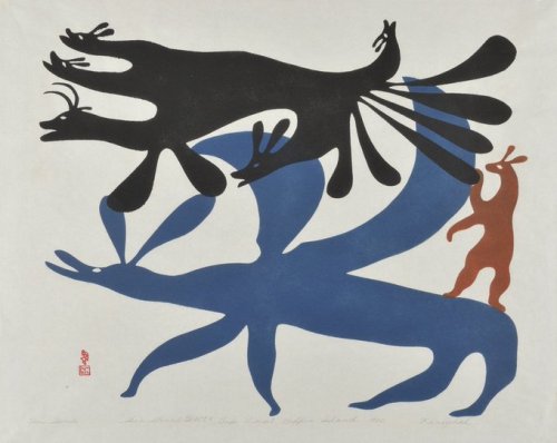 unsubconscious: Hare spirits (1960) by Inuit artist Kenojuak Ashevak
