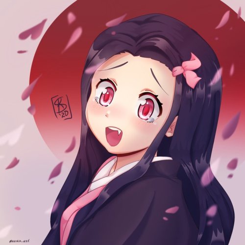 Onii-chan~ Little Nezuko as the first test of yourself in anime art