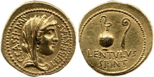 1. RRC 433/1, 54 BCE. bust of libertas / l. junius brutus cos 509 with some lictors. brutus minted t