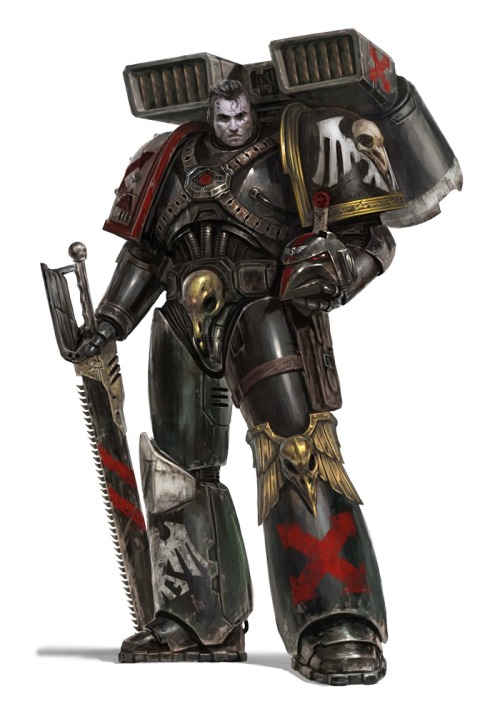 jolly-plaguefather:atamajakki:Raven Guard Assault Marine by Diego Gisbert LlorensBeautiful.