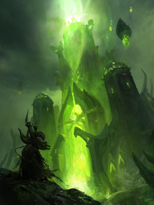 ravenkult:Tomb of Sargeras by Sean Sevestre www.artstation.com/artwork/JmLR0