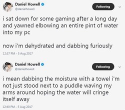 thedenofravenpuff: memesmemesandnothingbutthememes: behold the best tweet of all time  “hoping the water will cringe itself away” PFFFFT