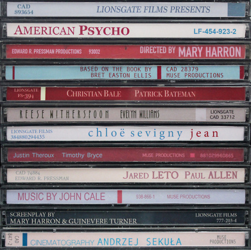 thepostermovement: American Psycho as CDs by Jordan Bolton. Prints available on Etsy