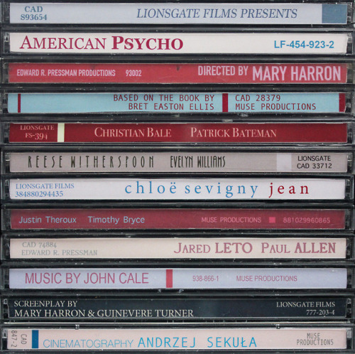 thepostermovement: American Psycho as CDs by Jordan Bolton. Prints available on Etsy