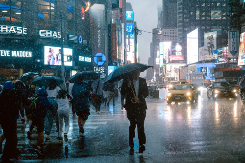 Downpour in Times Square. July 2019. by @illkonceptinc