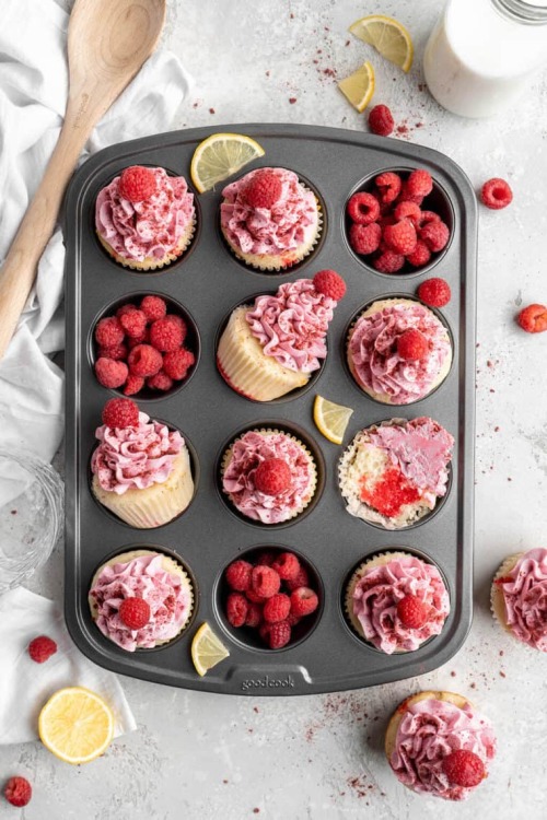 Raspberry Lemon Poke Cupcakes