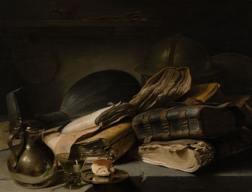 oldpaintings:Still Life with Books, c. 1627/28 by Jan Lievens (Dutch, 1607–1674)
