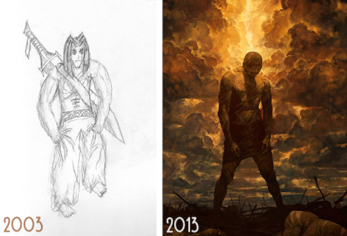 im-a-good-girl-i-am:  thingstolovefor:  wlfson:  mymodernmet:  Artists Share “Before and After” Evolution of Their Drawing Skills with Years of Practice  this gives me hope  #Love it!  Thank you so much for sharing this, this gave me hope 