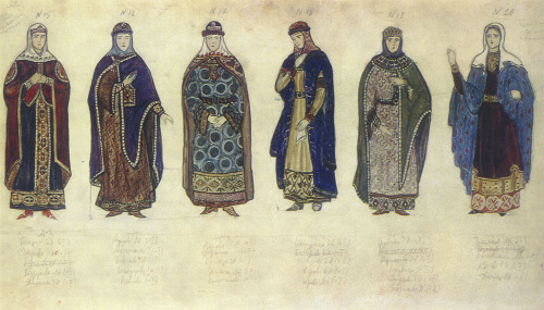 russian-style: Nina Vinogradova-Benois, Russian Medieval costumes