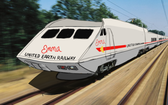 United Earth Railway #trains #high speed rail #bullet train#star trek #star trek tos #tos#shuttlecraft#spaceship