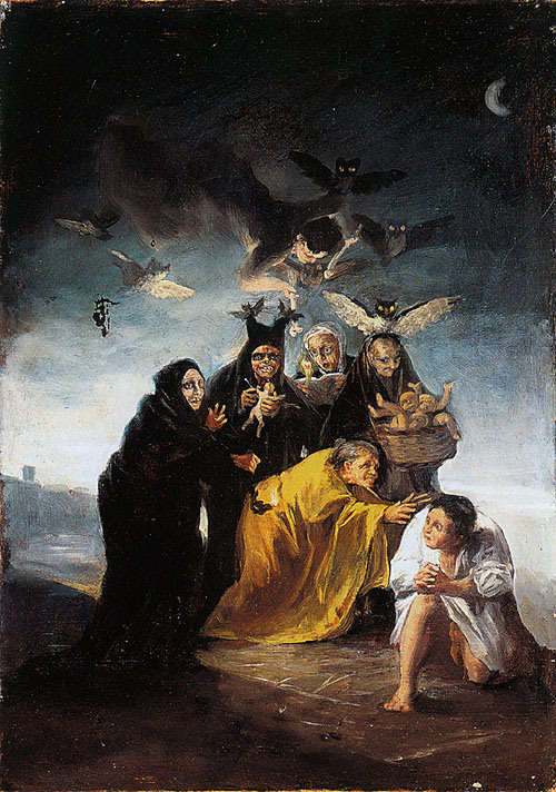 nrqart:  Francisco de Goya Las Brujas 1798 Museo Lázaro Galdiano, Madrid