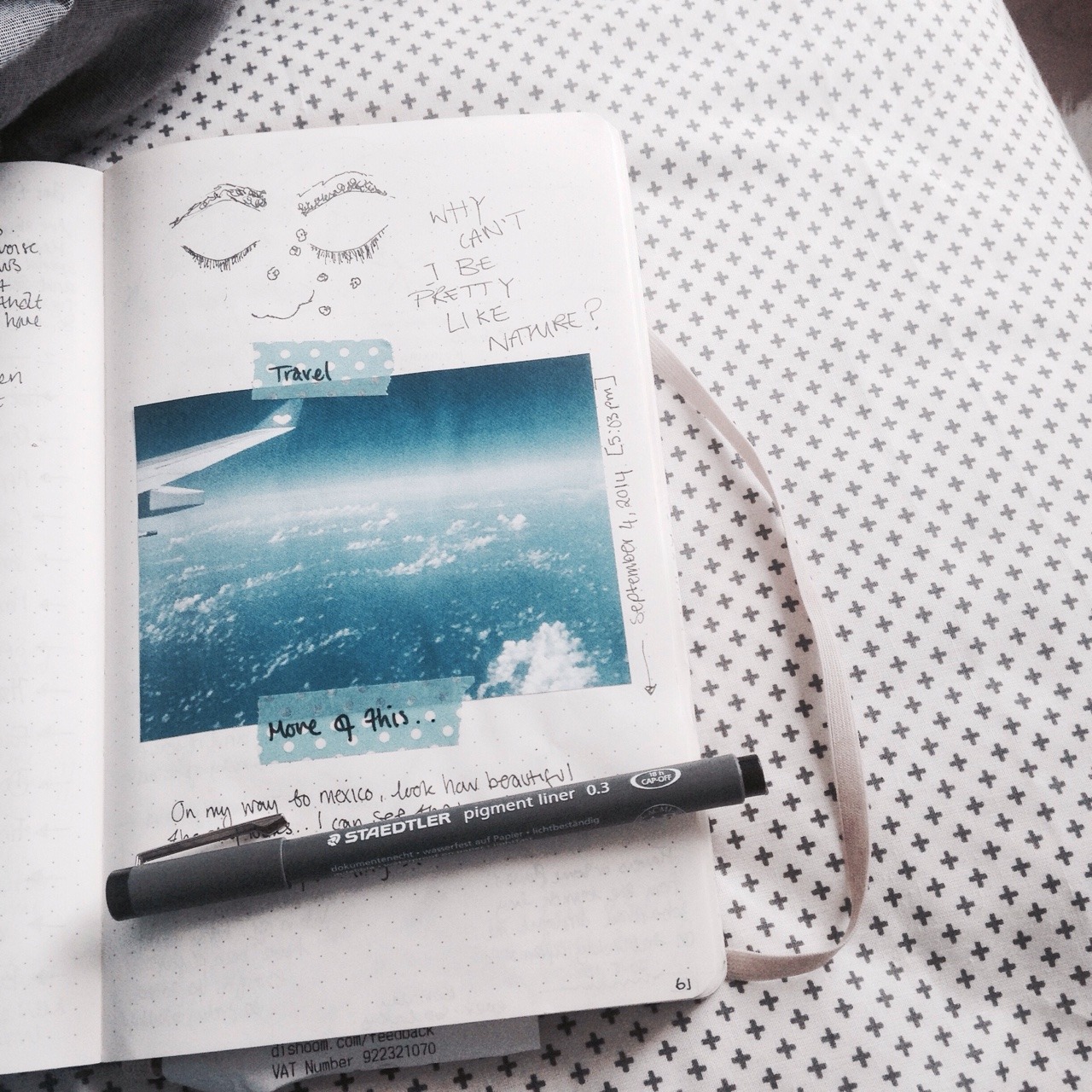 studyfulltime:  8//8…journaling in bed, because I don’t want to do anything else