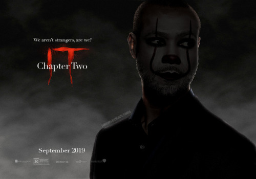 Photoshop edit by me. Isaiah Mustafa aka Mike Hanlon with the clown makeup.(I must admit I don&rsq