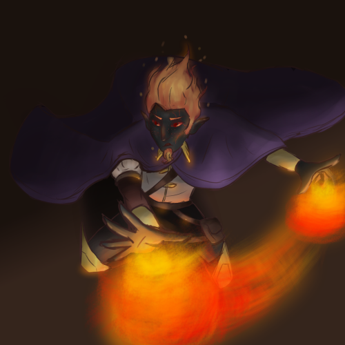 A fire genasi wizard pc, he’s doing alright