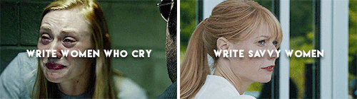 sebjpeg:“ a strong female character is one who is defined by her own characteristics, history and pe