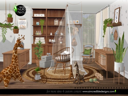 Naturalis Nursery By SIMcredible!designs | Available at TSR. Now you can decorate your entire sims h