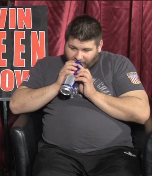 varlandgear:  Kevin Steen struggles to open a Redbull, attempts to use his teeth, eventually succeeds by prying the top up with a pen. Somehow it is the cutest thing I’ve ever seen in my life.
