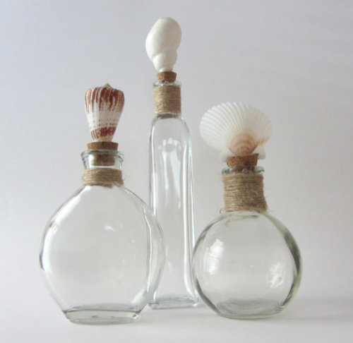 cereusart: Shell Topped Bottles 