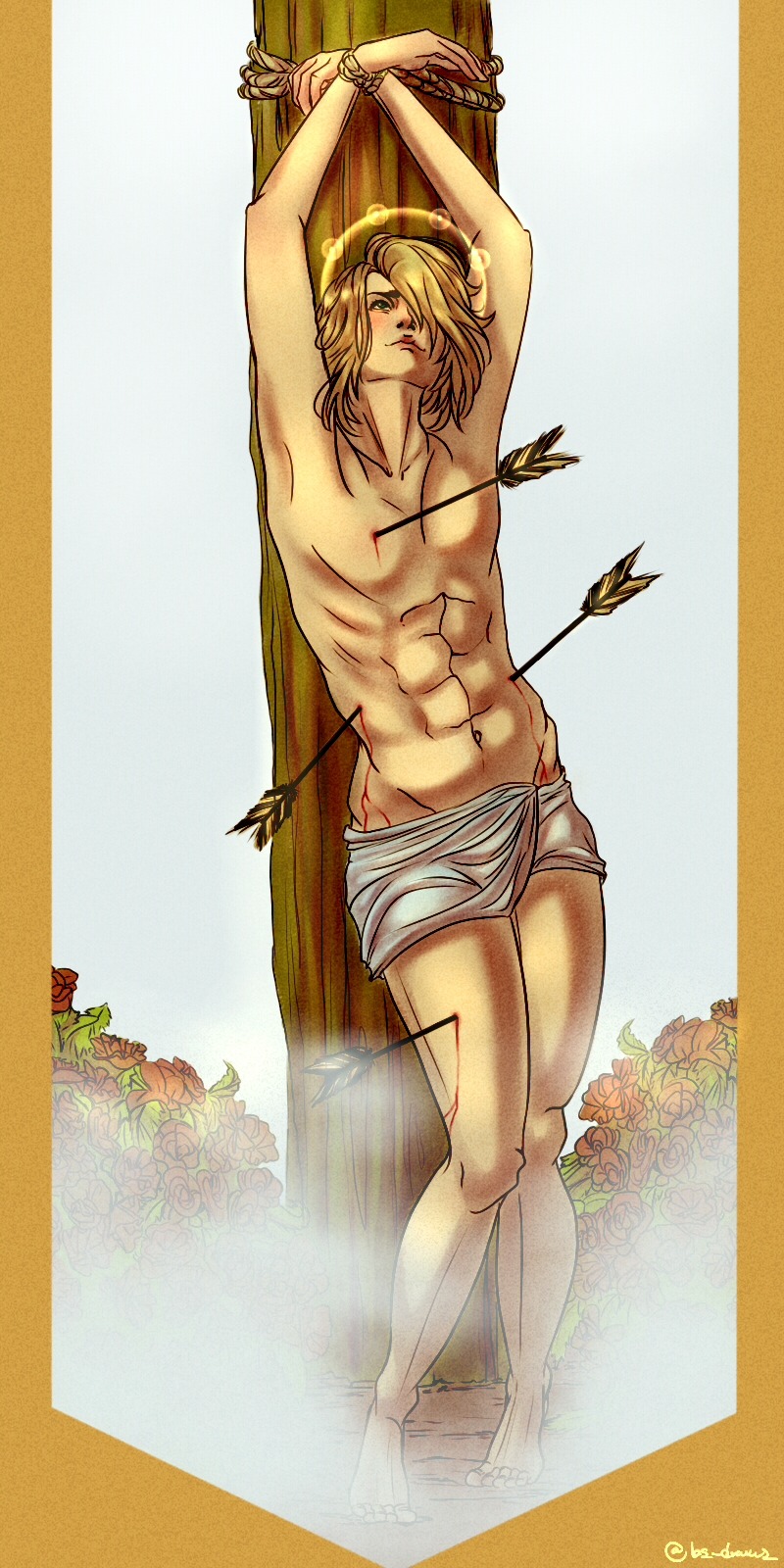 bs-draws:kamijo as st sebastian 
