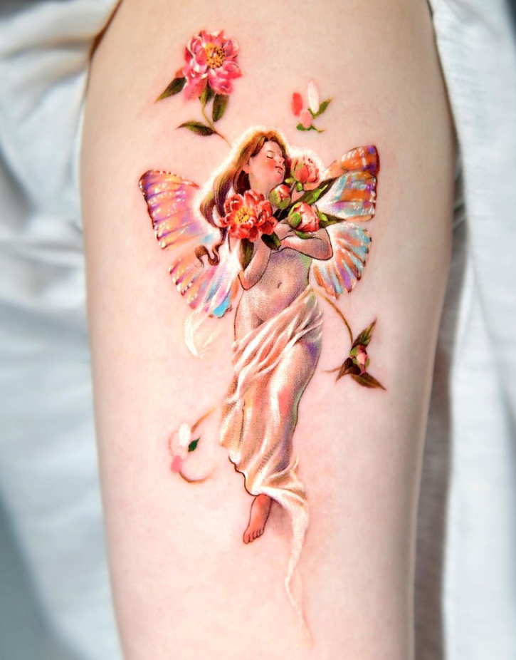 40 Adorable Fairy Tattoo Designs  Bored Art