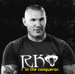 r-a-n-d-y-o-r-t-o-n:  Randy Orton message to Brock Lesnar. 