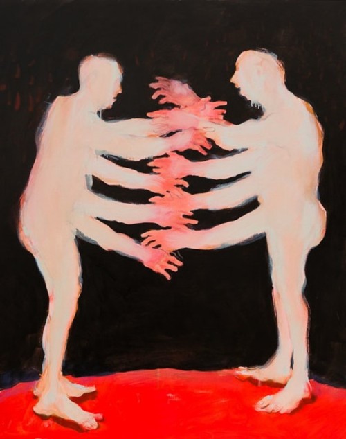 red-lipstick:Nicola Bealing (b. 1963, Hertford, UK) - Lovers    Paintings: Oil on Linen